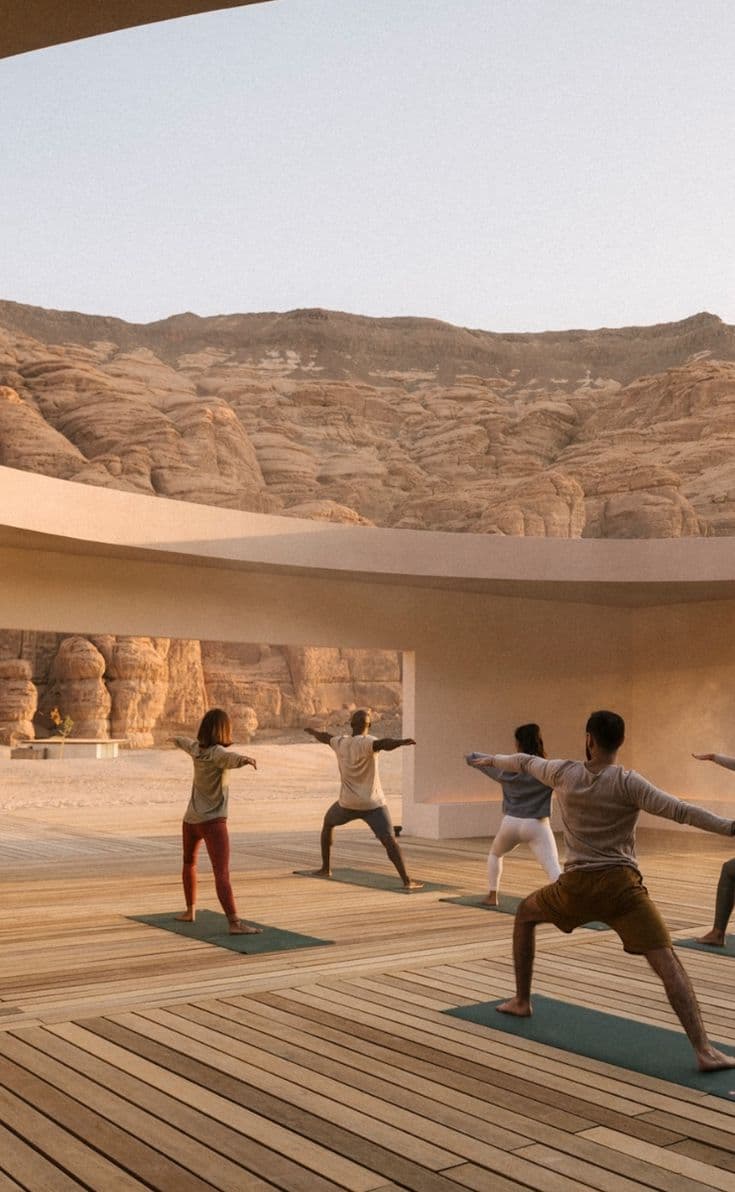 Sunrise yoga session